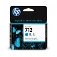Cartouche d'encre HP 712 pour HP DesignJet T230/T250/T630/T650 - Cyan - 29ml
